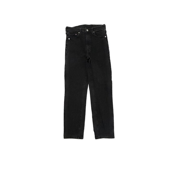 &Denim H&M Vintage High Waist Slim Women's size 2 Black Denim Jeans - Picture 1 of 5